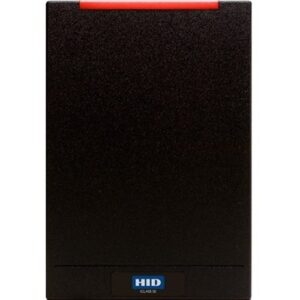 HID 920PTPNEK000FC iCLASS SE R40 OSDP Contactless Smart Card Reader with Pigtail Connection, Maximum Compatibility, Black