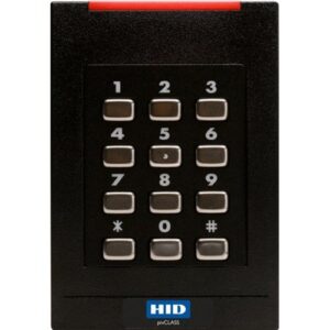 HID 921NHPNEK0032R pivCLASS SE RK40-H Smart Card Reader, 13.56 MHz Contactless Supports PKI-Based FIPS 201, RS485 HDX OSDP, Pigtail, Standard v1, LED Red, Flash Green, 4-BIT MSG, FIPS 200-BIT, Black