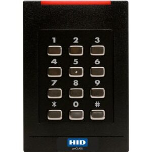 HID 921NHRNEK00039 pivCLASS SE RK40-H Smart Card Reader, 13.56 MHz Contactless Supports PKI-Based FIPS 201, RS485 FDX, Pigtail, Standard v1, FIPS 75-BIT, 4-BIT MSG, UART Off, Wiegand On, Black