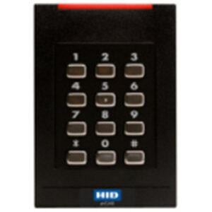 HID 921NHRTEK00062 pivCLASS SE RPK40-H Smart Card Reader with Keypad, Low Frequency Off, High Frequency Standard, Sio, Seos, FIPS, RS485 Full Duplex, Terminal, Standard Profile, Black