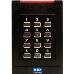 HID 921PHPNEK000UE pivCLASS SE RPK40-H Smart Keypad Reader, 125 kHz HID Prox, AWID and EM4102, 13.56 MHz Contactless PKI-Based FIPS 201, RS485 HDX OSDP, Pigtail, Standard v1, FIPS 200-BIT, Black