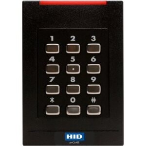 HID 921PHRTEK0002D pivCLASS SE RPK40-H Smart Keypad Reader, 125 kHz HID Prox, AWID and EM4102, 13.56 MHz Contactless PKI-Based FIPS 201, RS485 FDX, Terminal Strip, v1, FIPS 200-BIT, 8-BIT MSG, Black
