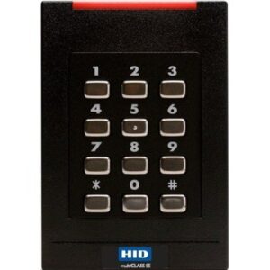 HID 921PWNNEK00324 RPK40 multiCLASS SE Smart Card Keypad Reader, Wall Switch, Low Frequency Standard, High Frequency Standard, Sio, Seos Wiegand, Pigtail, Custom Programming, Black