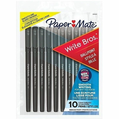 Paper Mate 9333499C Write Bros Ballpoint Pens, Medium Point, 1.0mm, Blue, 10-Pack