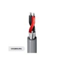 Belden 9451 008500 22/2 Stranded Audio Cable, tinned copper pair, polypropylene insulation, Beldfoil shield, drain, Riser, PVC jacket, 500' (152.4m)Reel, Gray