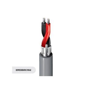 Belden 9451 008500 22/2 Stranded Audio Cable, tinned copper pair, polypropylene insulation, Beldfoil shield, drain, Riser, PVC jacket, 500' (152.4m)Reel, Gray