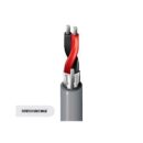 Belden 9451 008U500 22/2 Stranded Audio Cable, tinned copper pair, polypropylene insulation, Beldfoil shield, drain, Riser, PVC jacket, 500' (152.4m) UnReel, Gray
