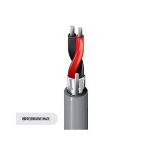 Belden 9451 010Z1000 22/2 Stranded Audio Cable, tinned copper pair, polypropylene insulation, Beldfoil shield, drain, Riser, PVC jacket, 1000' (304.8m), Black