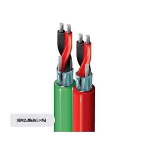 Belden 9451D 053U1000 Line Level Audio Cable, Parallel Pair 22 AWG, Str TC, O/A Foil, PVC Jkt, CMR, 1000' (304.8m) UnReel, Red and Gray Pair