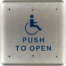 RCI 946 Push Button with Handicap Symbol and Push to Open, 4-3/4", Brushed Stainless Steel
