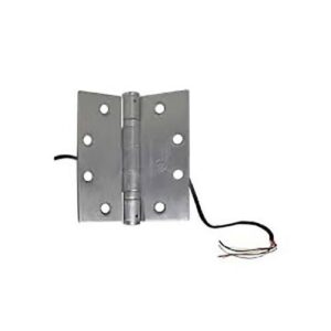 RCI 95206 Electrified Hinge, 2 + 4 Wire 4" x 4" x 5 Knuckle x 4' Lead, Brushed Chrome