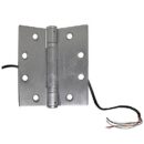 RCI 95219 Electrified Hinge, 2 + 4 Wire 4-1/2" x 4" x 5 Knuckle x 4' Lead, Brushed Stainless Steel