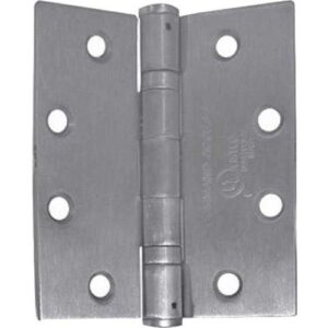 RCI 95226 Electrified Hinge, 2 + 4 Wire 4-1/2" x 4-1/2" x 5 Knuckle x 4' Lead, Brushed Chrome