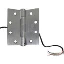 RCI 95246 Electrified Hinge, 2 + 4 Wire 5" x 5" x 5 Knuckle x 4' Lead, Brushed Chrome