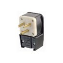Leviton 9530-P Connectors, 30A 125V 2-Pole 3-Wire Plug, Black