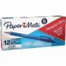 Paper Mate 9560131 FlexGrip Ultra Retractable Ballpoint Pens, Fine Point, 0.8mm, Blue, 12-Pack