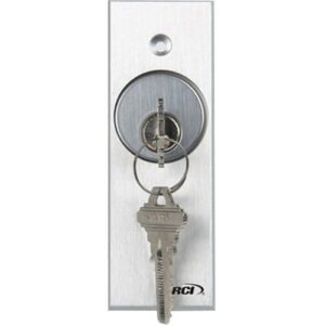 RCI 960 Tamper-Resistant Key Switch, Maintained, Brushed Anodized Aluminum