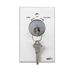 RCI 960 Tamper-Resistant Key Switch, Momentary, Brushed Anodized Aluminum