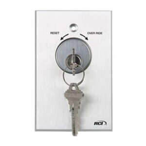 RCI 960 Tamper-Resistant Key Switch, Momentary, Momentary, Brushed Anodized Aluminum