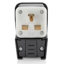 Leviton 9630-P Connectors, 30A 250V 2-Pole 3-Wire Plug, Black