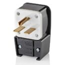 Leviton 9630-P Connectors, 30A 250V 2-Pole 3-Wire Plug, Black