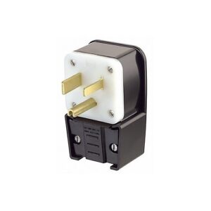 Leviton 9650-P Connectors, 50A 250V, 2-Pole 3-Wire, 6-50P Plug