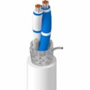 Belden 9841 060100 24/1 Pair Stranded TC Cable, Shielded, PVC, 100' (30.48m) Reel, Chrome