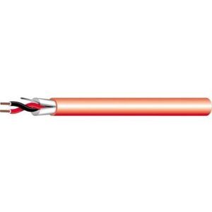 West Penn 991BL1000 16/2 Analog Cable for Fire Alarm, Shielded, Solid, PVC Jacket, 1000', Red