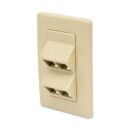 Belden A0405255 MDVO 1-Port Faceplate, Single Gang, Flush Mount, Gray