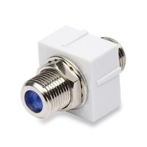 Belden A0407001 1-Port MDVO Insert, Coaxial Video Module, White