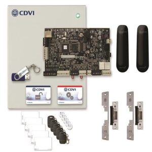 CDVI A22STBDS Atrium 2-Door Star Reader and Door Strike Kit, Includes A22, (2) STARPB Readers, (2) Door Strikes, (15) Credentials, Atrium Software, Master and Programming Cards