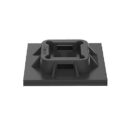 Panduit ABM100-AT-C0 1" 1" Adhesive Cable Tie Mount, Nylon 6.6, 100-Pack, Black