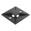 Panduit ABM112-A-D20 4-Way Rubber-Based Adhesive Backed Cable Tie Mount, PA 6.6, 1.12x1.12"