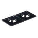 Panduit ABMM-AT-C0 4-Way Acrylic-Based Adhesive Backed Cable Tie ABS 0.75 0.75", Black