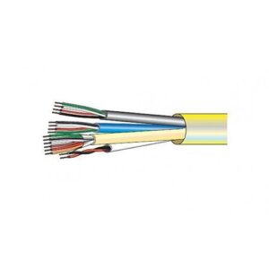 West Penn AC251822BYE0500 22/2 18/4 22/4 22/6 Access Control Cable, Flexible Plenum, Shielded, 500' (152.4m) Reel, Yellow