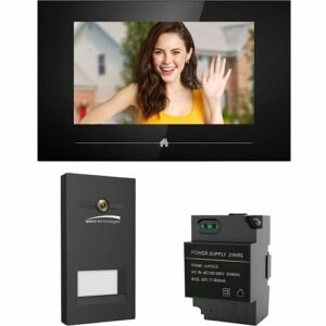 Speco AIPK1 Single Door 2-Wire Video Intercom Kit, Black