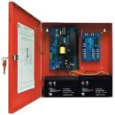 Altronix AL1012ULXPD16R Power Supply Charger, 16 Fused Outputs, 12V DC at 10A, 115V AC, BC400 Enclosure, Red