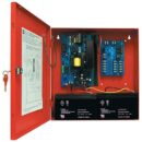 Altronix AL600ULMR Access Power Distribution Module with Power Supply Charger, PTC Class Outputs, 12/24VDC at 6A, FAI, 115VAC, Red BC300 Enclosure