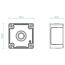 VIVOTEK AM-719 Outdoor Junction Box, 122 122 63 mm, White