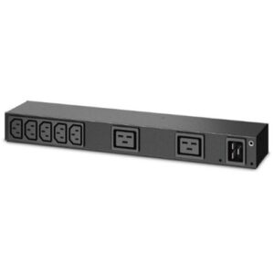 APC AP6120A Rack PDU, Basic, ZeroU/1U, 100-240V/20A, 220-240V/16A, (7) C13, (2) C19