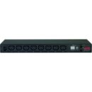 APC AP7820B Rack PDU, Metered, 1U, 12A/208V, 10A/230V, (8) C13