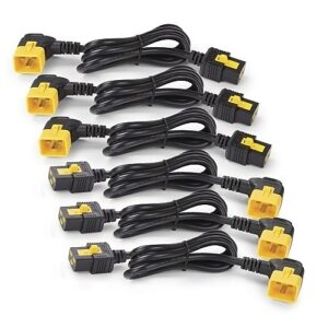 APC AP8712R Extension Power Cord Kit (6 ea), Locking, C19 to C20 (90 Degree), 0.6'