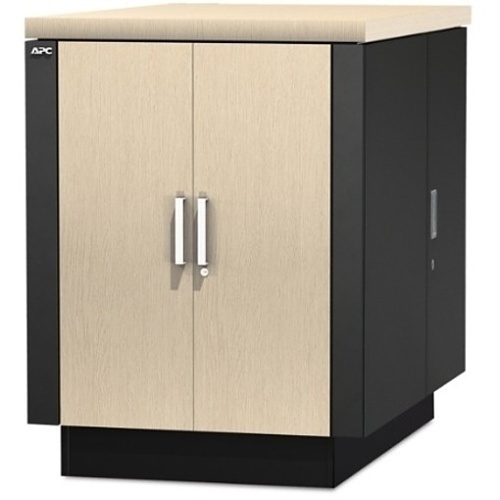 APC AR4018A NetShelter CX 18U Soundproof Server Rack Enclosure, 100V-120V, 1015mmHx750mmWx1130mmD, Grey and Oak
