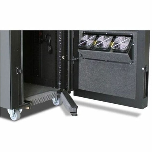 APC AR4018A NetShelter CX 18U Soundproof Server Rack Enclosure, 100V-120V, 1015mmHx750mmWx1130mmD, Grey and Oak