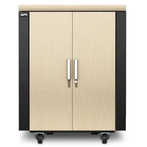 APC AR4018A NetShelter CX 18U Soundproof Server Rack Enclosure, 100V-120V, 1015mmHx750mmWx1130mmD, Grey and Oak