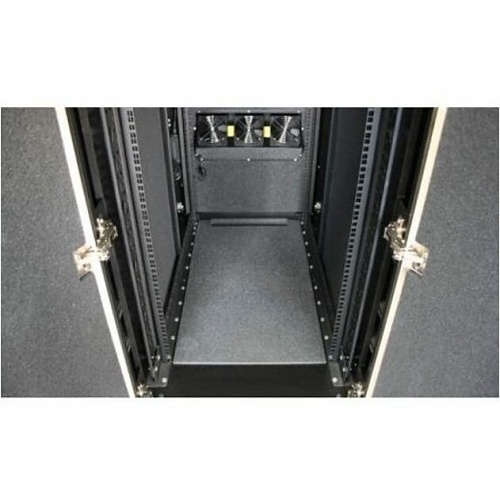 APC AR4018A NetShelter CX 18U Soundproof Server Rack Enclosure, 100V-120V, 1015mmHx750mmWx1130mmD, Grey and Oak