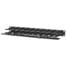APC AR8602A NetShelter Horizontal Cable Manager, 1U, Single Side with Cover, Black
