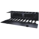 APC AR8605 3U Horizontal Cable Manager with 6" Fingers, Top and Bottom, Black