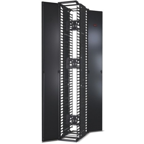APC AR8675 Performance, Vertical Cable Manager for and Post Racks, Double-Sided with Doors, 2134mm x 304mm x 660mm D, Black