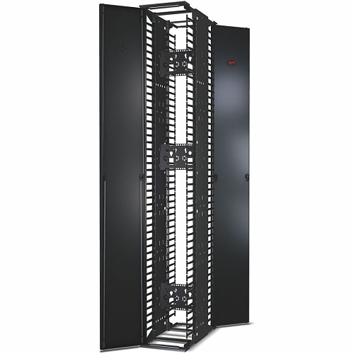 APC AR8675 Performance, Vertical Cable Manager for and Post Racks, Double-Sided with Doors, 2134mm x 304mm x 660mm D, Black